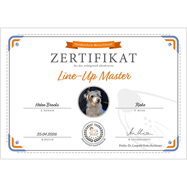 Rieke - Zertifikat Line Up Master